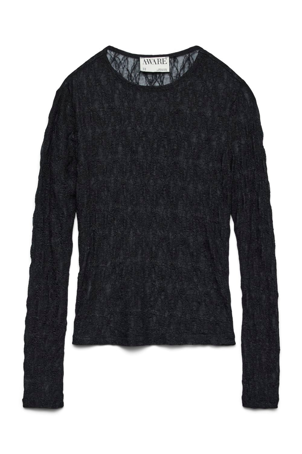 Awtessy Ls O-Neck Lace Top Noos