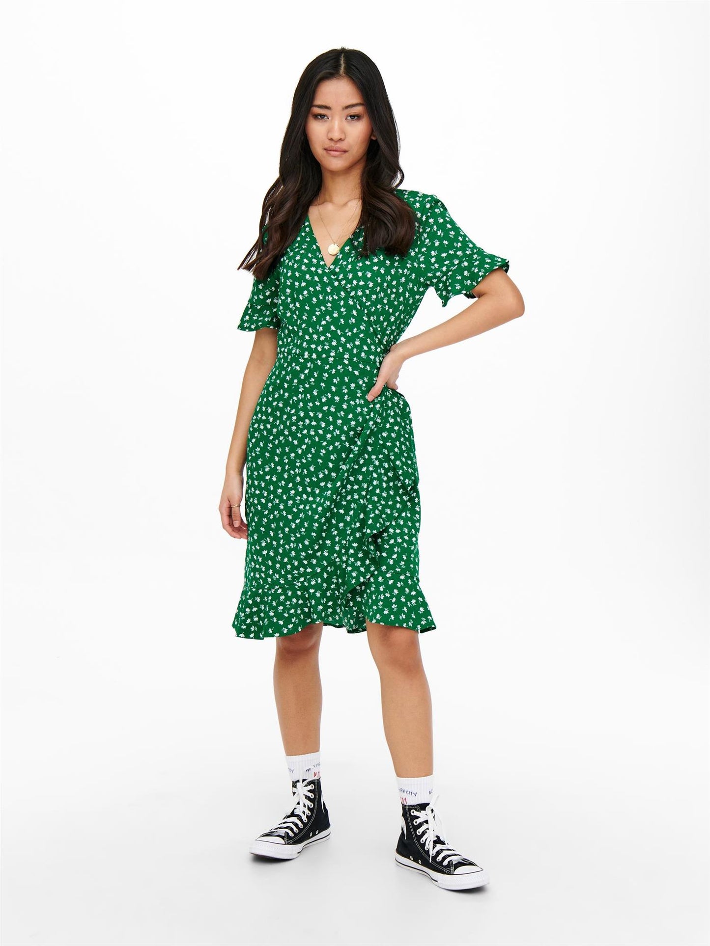 Olivia wrap dress Verdant green