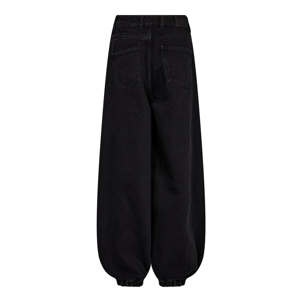 Denim Harem Pant - black