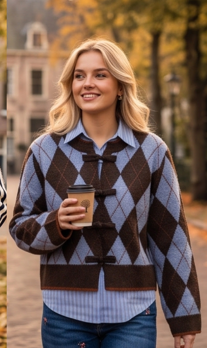 Melina cardigan - blue grafc