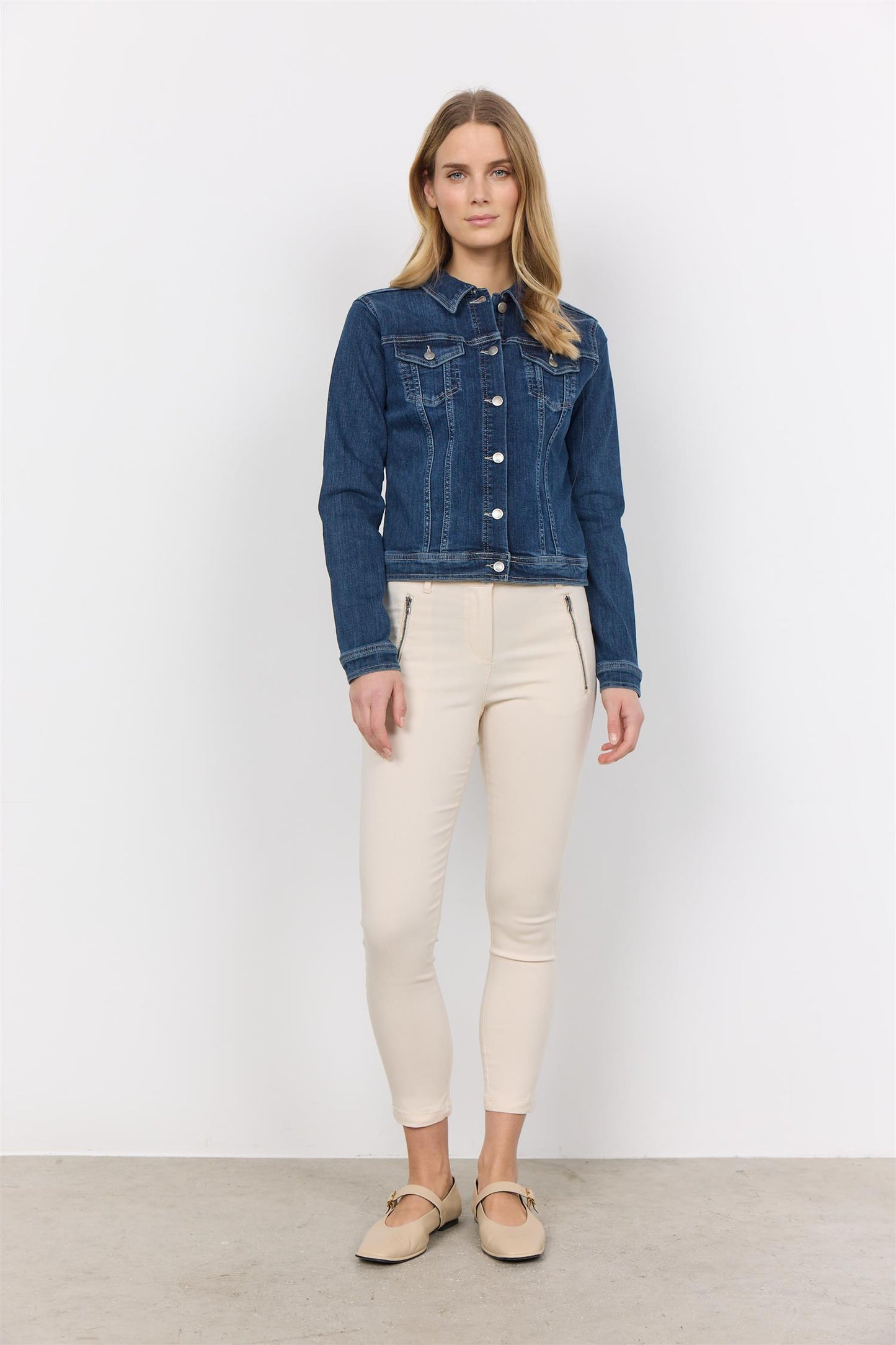 SC-Kimberly 3 jeans jakke mellomblå