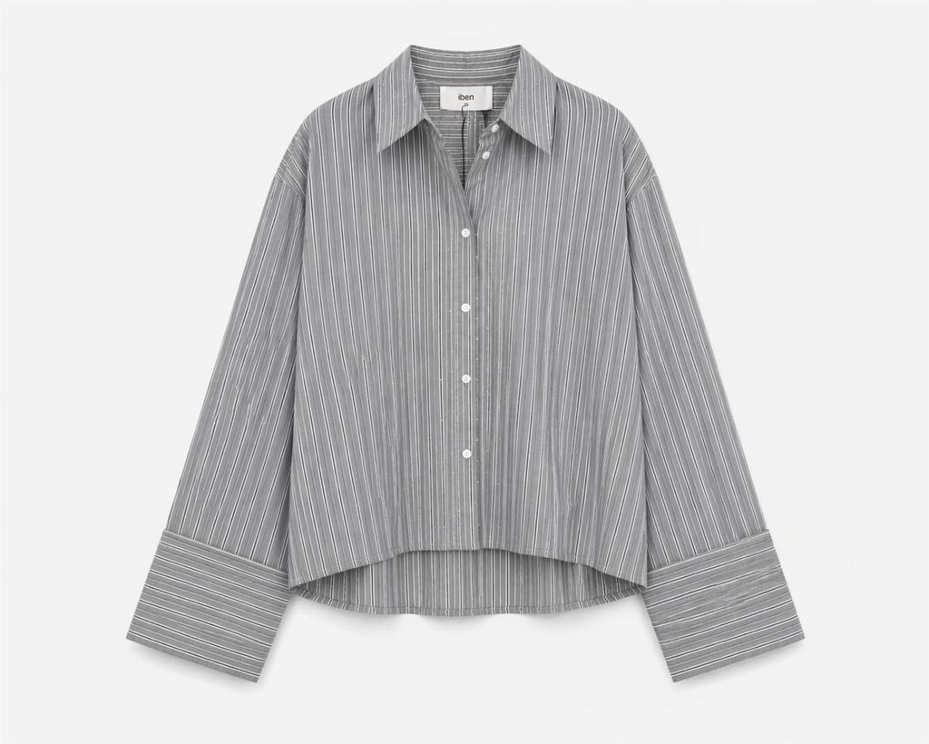 Atari embellish shirt - Grey Stripe