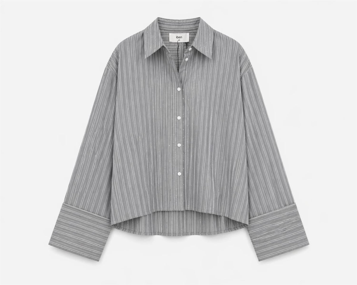 Atari embellish shirt - Grey Stripe