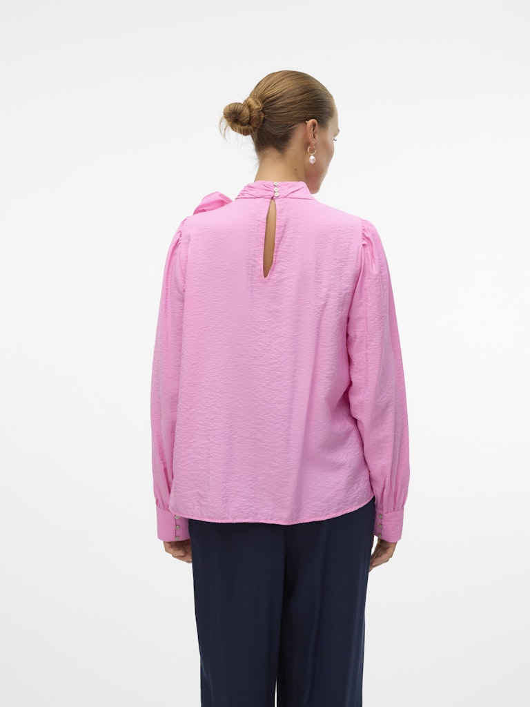 Bailey topp ls frill top Fuchsia pink