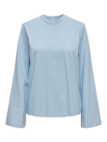 Lina l/s wide sleeve top clear sky