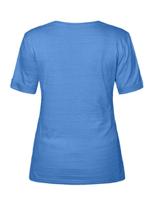 T-skjorte v-hals blå