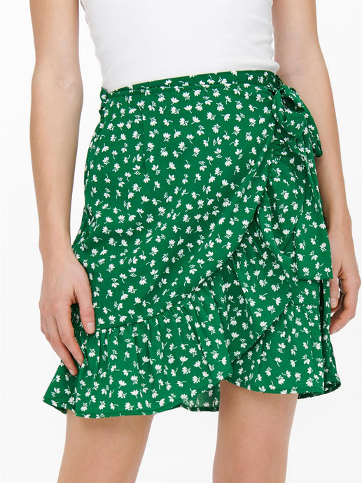Only Olivia wrap skirt verdant green