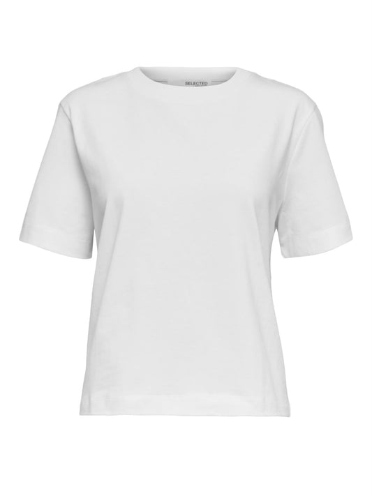 Essential SS boxy tee white