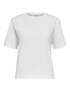 Essential SS boxy tee white
