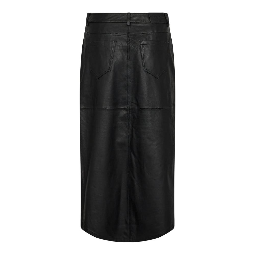 Phoebe Leather Slit Skirt