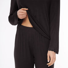 Bambus Pyjamas with long sleeve and lace