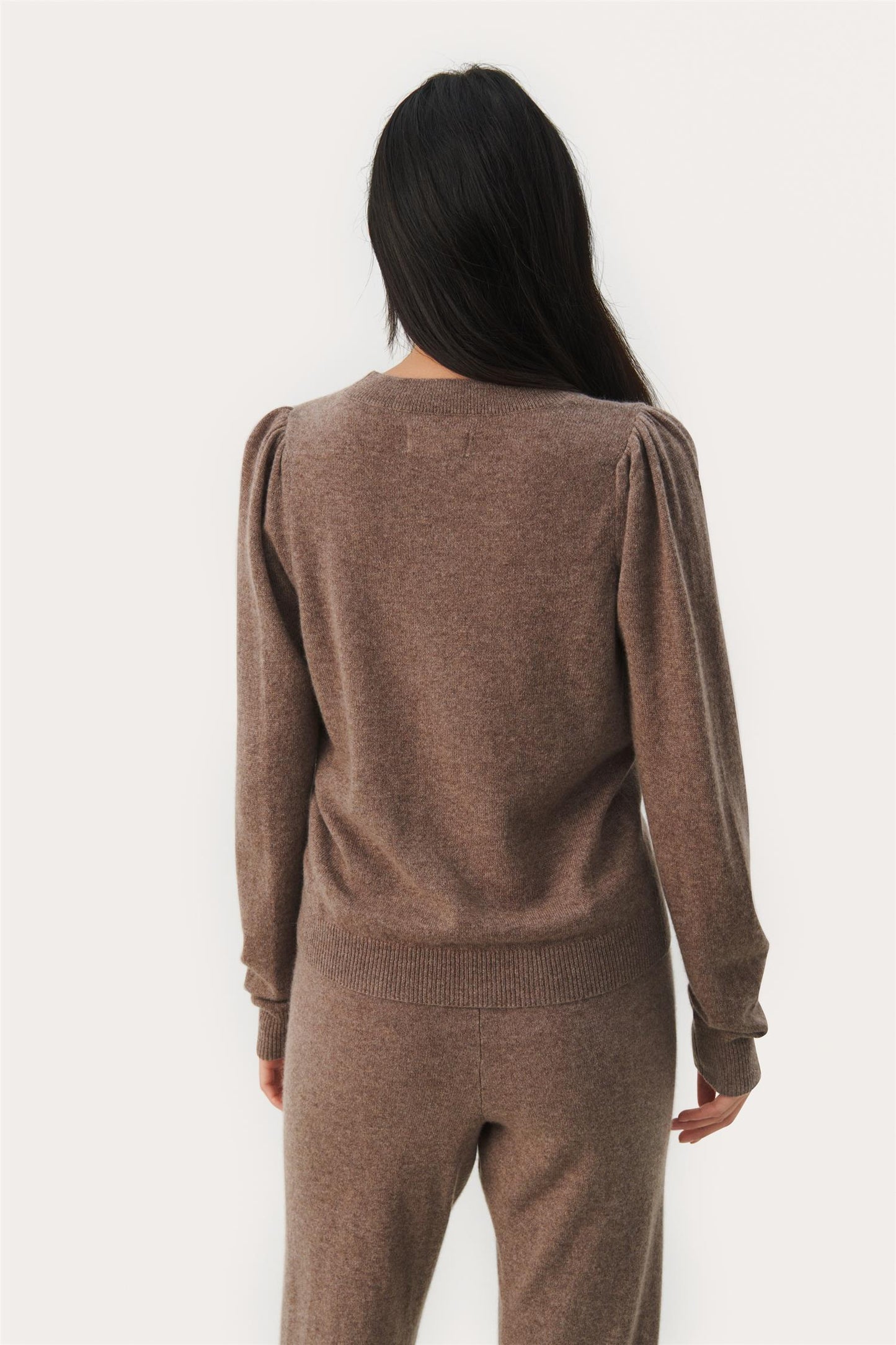 Evina 100% Cashmere Pullover Mink Melange