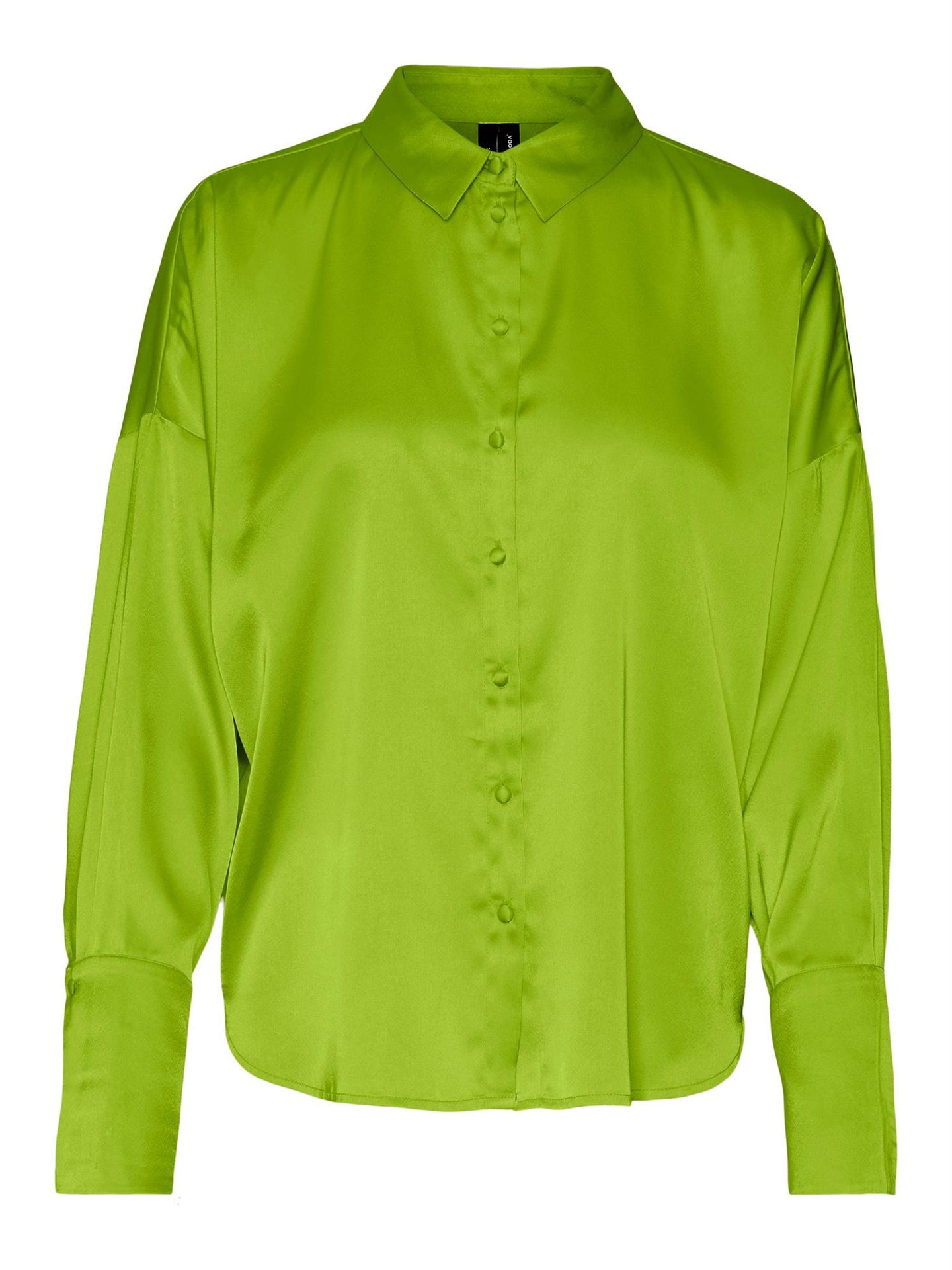 Christina Satin Shirt Lime green