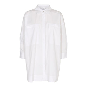 Cotton Crisp Pocket Shirt White