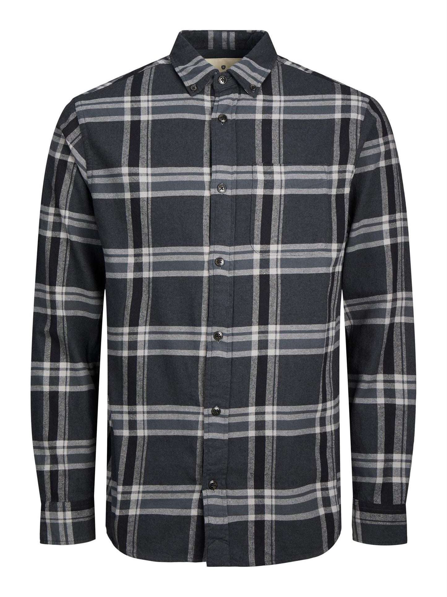 Brook Check Twill Shirt Black Sand