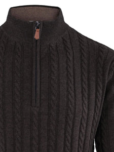 Arthur pullover zip Brun