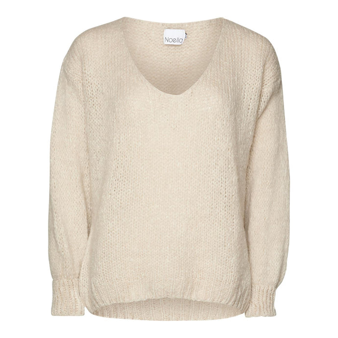 Fora knit v-neck sweater Sand